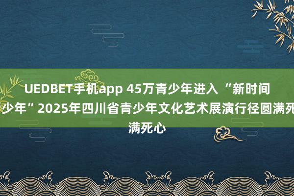 UEDBET手机app 45万青少年进入 “新时间·蜀少年”2025年四川省青少年文化艺术展演行径圆满死心