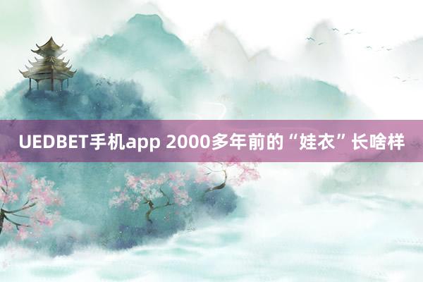 UEDBET手机app 2000多年前的“娃衣”长啥样