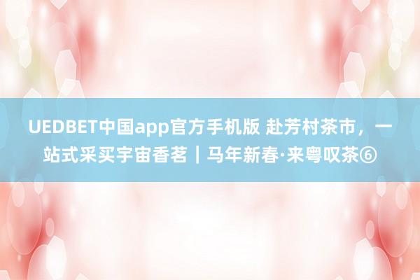 UEDBET中国app官方手机版 赴芳村茶市，一站式采买宇宙香茗｜马年新春·来粤叹茶⑥